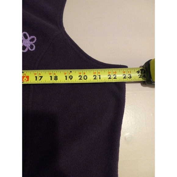 Disney Park Womens‎ Mickey Mouse Sleeveless Embroidered Purple Fleece Vest Xl - Picture 12 of 13